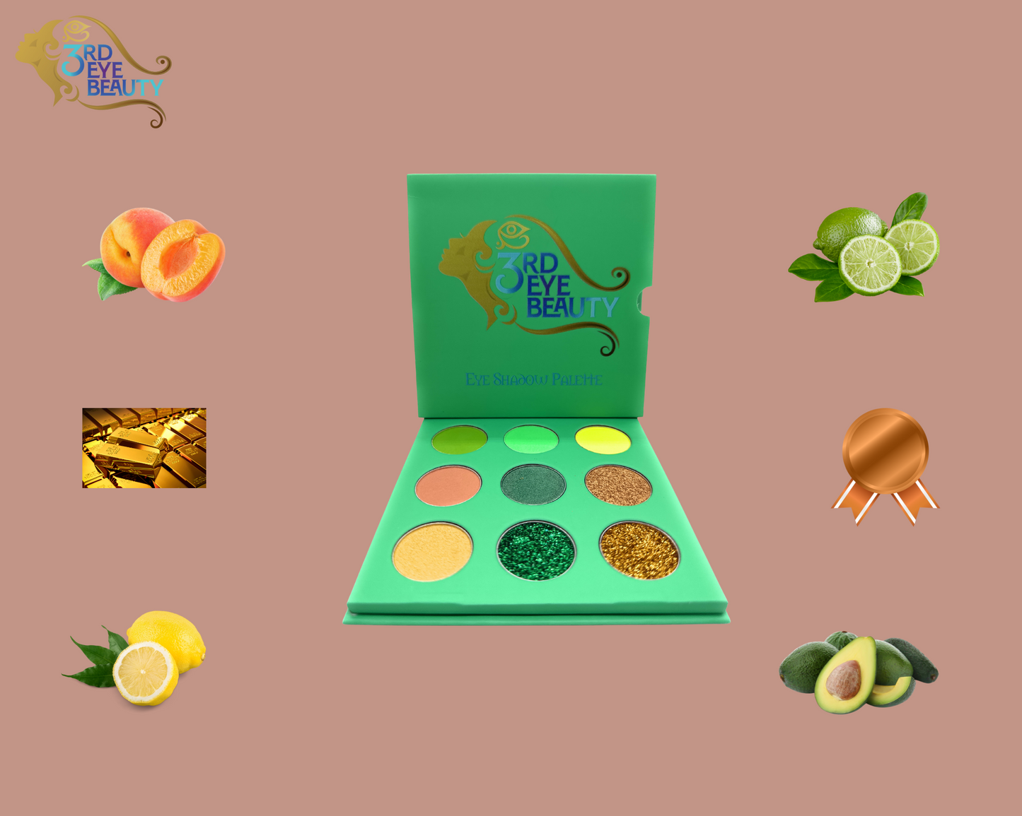 9-Count Matt & Shimmer Eye Shadow Palette (Sour Apple)