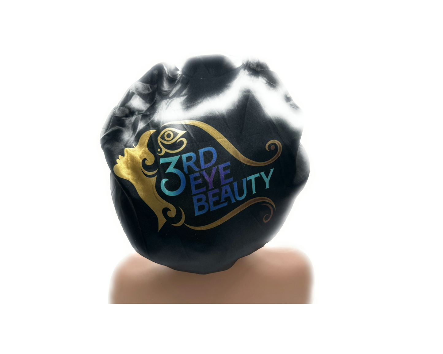 Satin Silk Hair Bonnet - for Sleeping - Adjustable Black Bonnet w/Tie Band - Curly Hair, Braids, Etc.