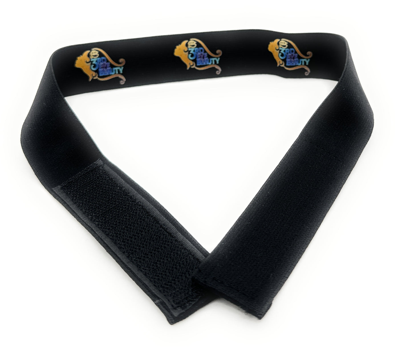 Adjustable Printed Frontal Slayer Elastic Headband Lace Hair Melt Band for Wig (Black)