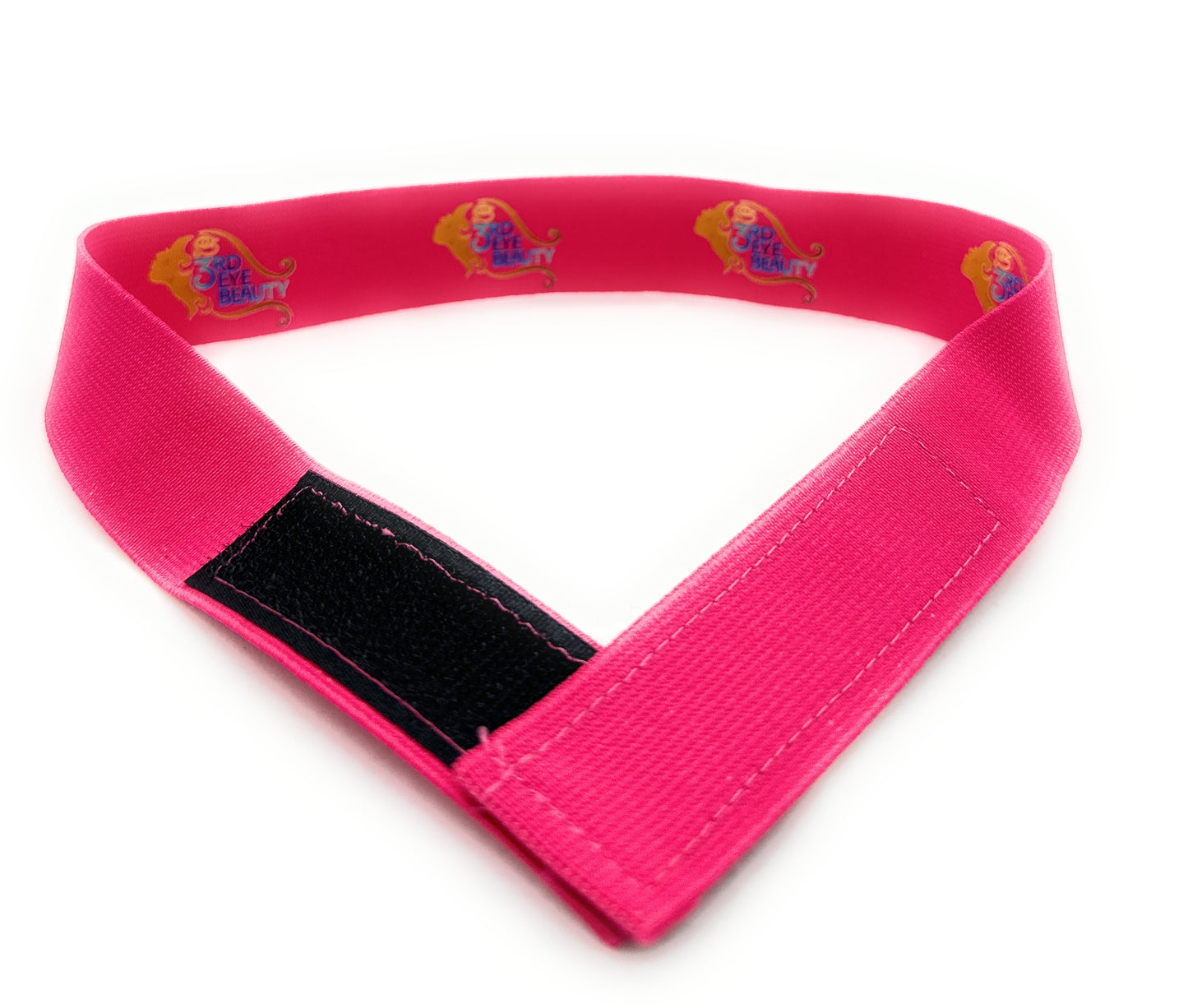 3rd Eye Beauty Adjustable Printed Frontal Slayer Elastic Headband Lace Hair Melt Band for Wig (Pink)