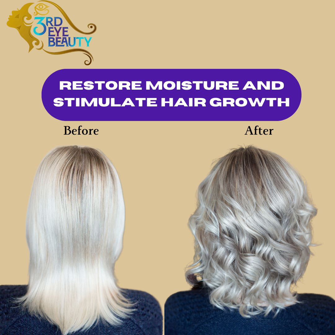 100% Natural Hair Mask, Silicon and Sulfate free, made with Argan oil, Tea Tree oil, Coconut oil, Shea Butter, Aloe Vera, & Rice Water.